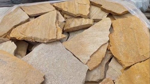 Плитняк златолит жёлтый для цоколя купить в Кубинке